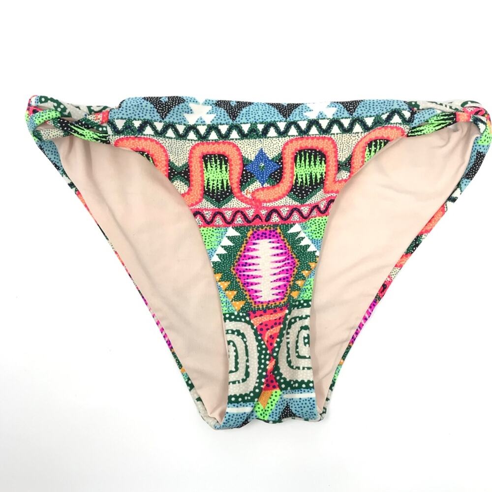 Mara Hoffman XSmall XS Astrodreamer Basket Weave Bikini Bottom Blue Orange